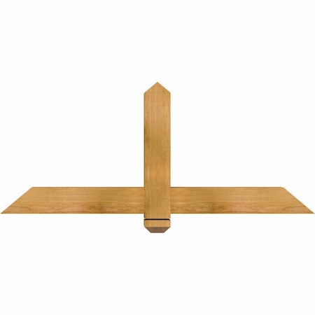 Ekena Millwork Eugene Rough Sawn Timber Gable Bracket, Western Red Cedar, 48"W x 20"H x 4"D x 4"F, 10/12 Pitch GBW048X20X0404EUG00RWR